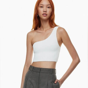 Aritzia Babaton Sculpt  Knit One-Shoulder Cropped Tank